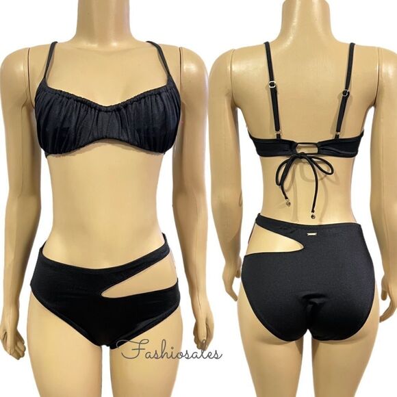 Victorias Secret Set Ruched Wicked Push Up without padding Bikini Top & Bottom - Picture 1 of 8